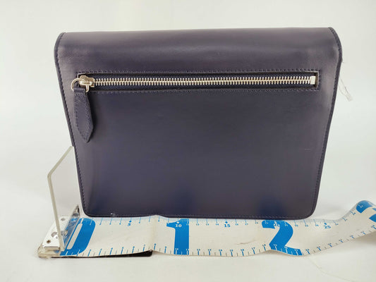 BURBERRY Macken Leather Shoulder Bag Navy