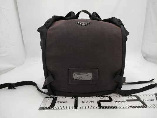 PRADA Triangle Logo Nylon Backpack