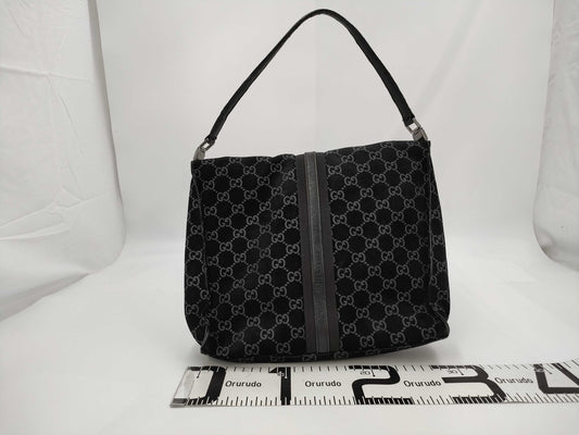 GUCCI 001 3355 Jackie GG Suede One-Shoulder Bag Handbag