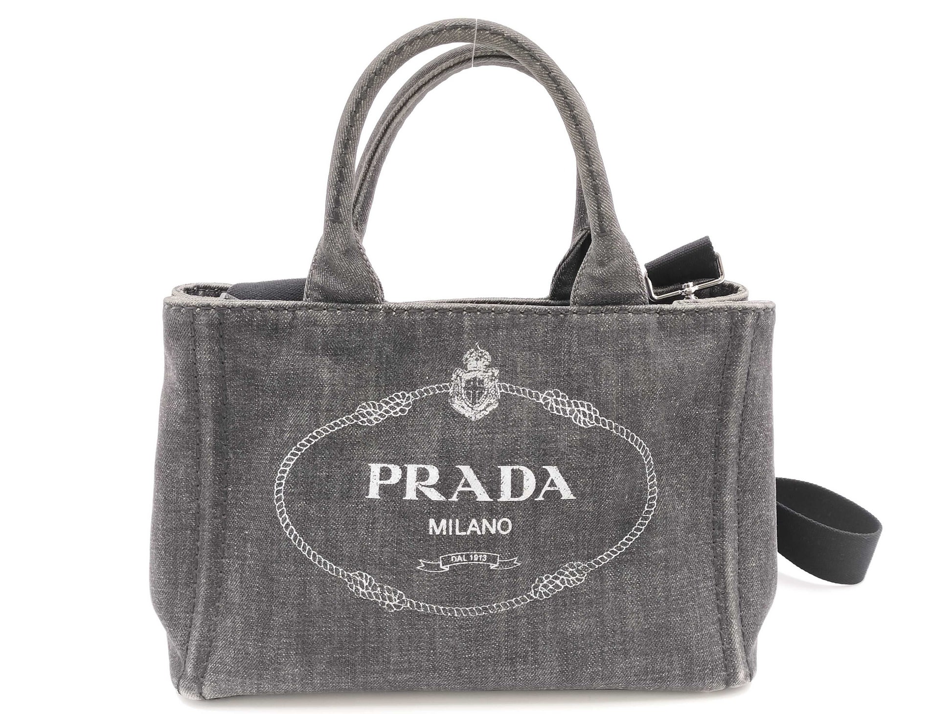 PRADA Kanapa Denim Black 1BG439 Bag