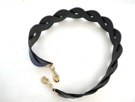 LOEWE LOEWE Wavey Shoulder Strap Blue Leather with Gold Strap