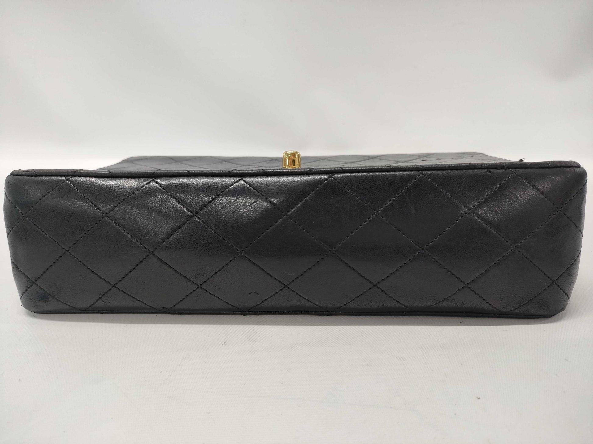 CHANEL Lambskin Matelasse Double Flap Double Chain Shoulder Bag, No. 1 Serial Seal, Shoulder Bag