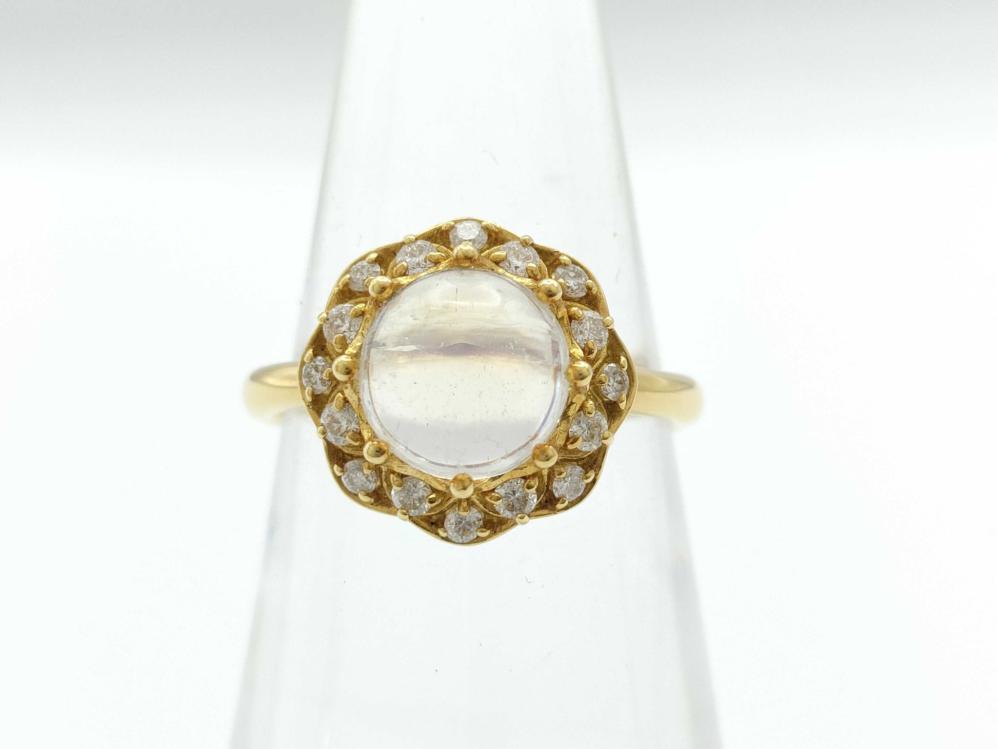 Colored Stone 2.351ct D0.24ct K18 4.4g Ring