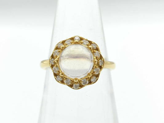 Colored Stone 2.351ct D0.24ct K18 4.4g Ring