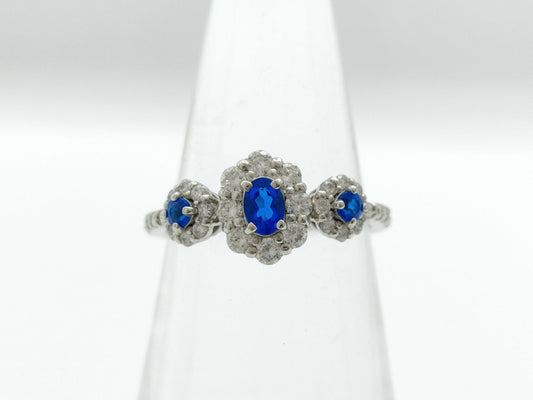 Aouinite 0.15ct/0.09ct D0.50ct PT900 3.8g Ring