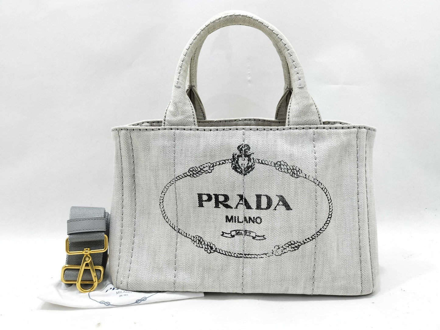 PRADA Kanapa Mini Bag ST Grey Handbag