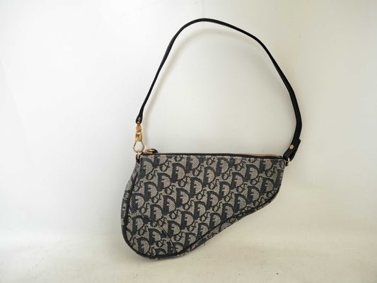 Dior Trotter Dior Trotter Saddle Handbag Pouch Bag Navy Pouch