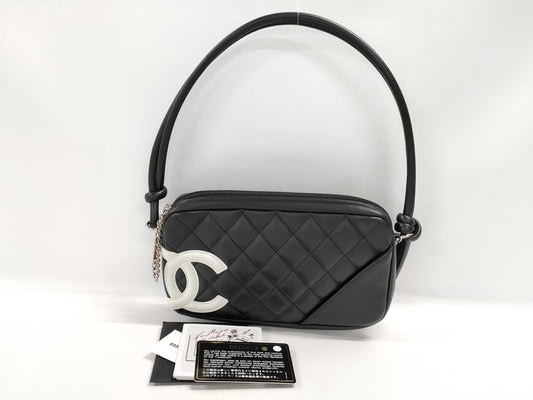 CHANEL Cambon Line One-Shoulder Bag Black 9413413 / G Card / S Sticker / Booklet Shoulder Bag