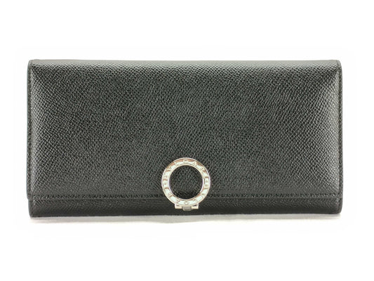BVLGARI Bulgari Zero One Clip Long Wallet Black Wallet
