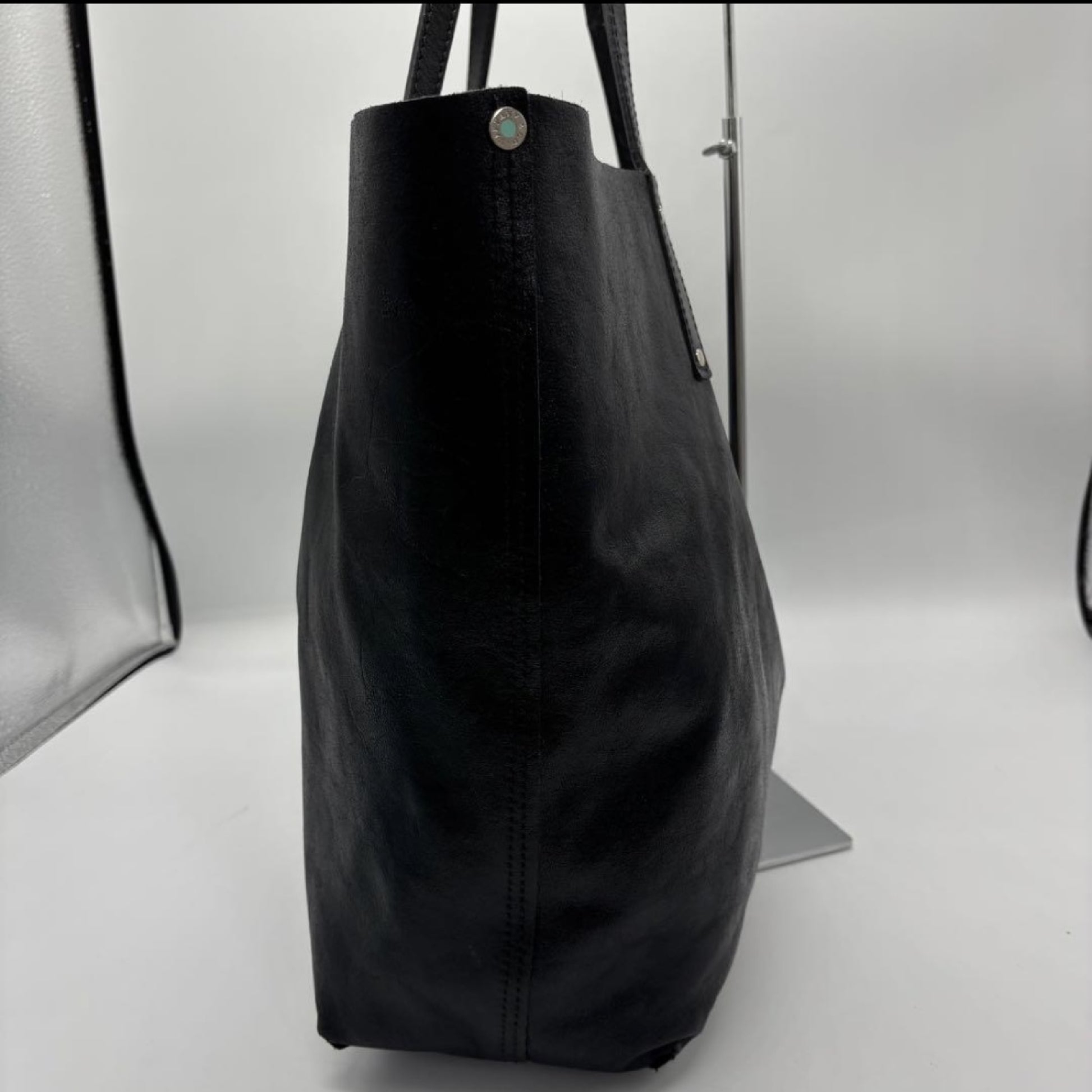 Tiffany&Co. Tote Bag Leather Black Black Tote Bag