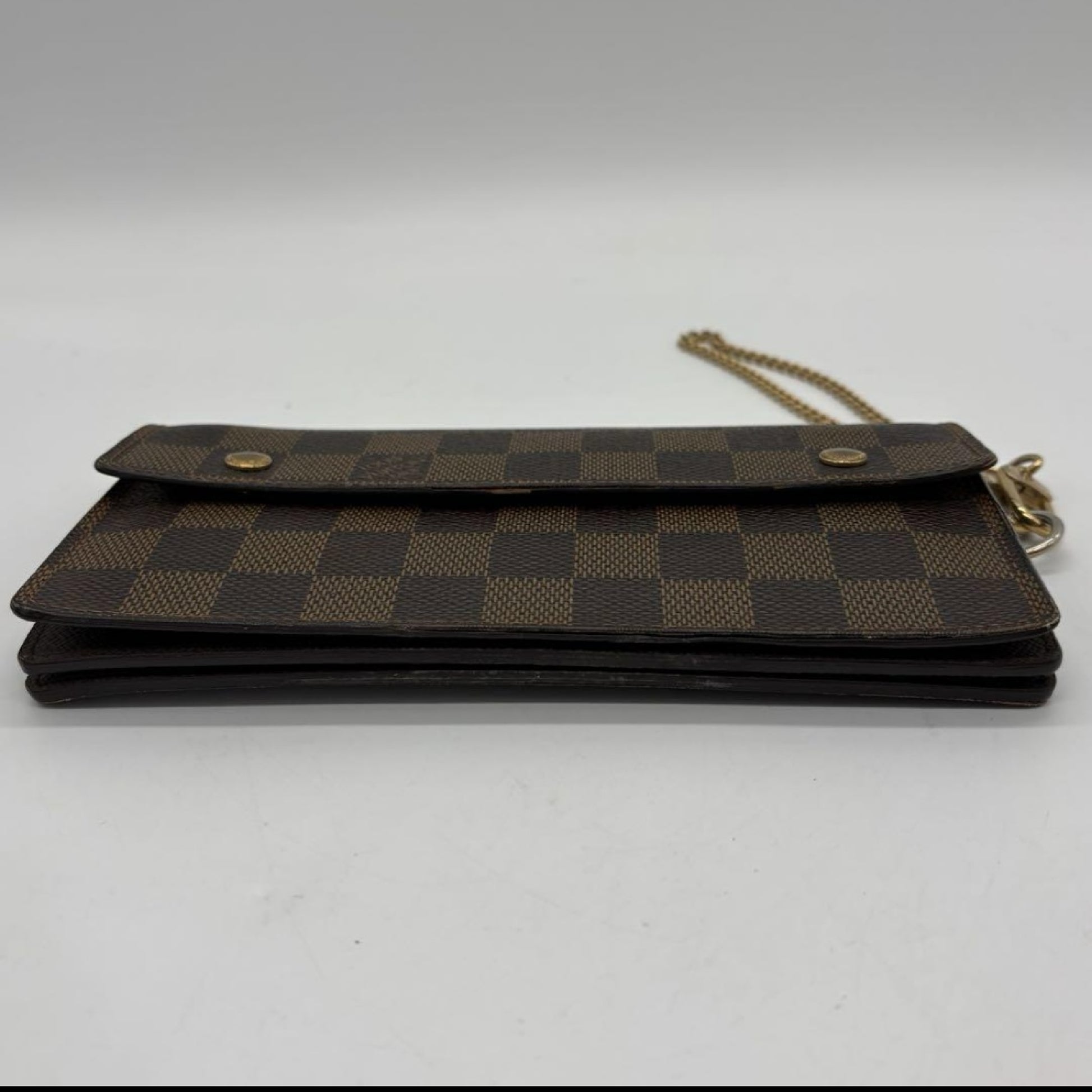 LOUIS VUITTON Louis Vuitton N60002 Porte-Feuil Cordion with Chain Strap Wallet