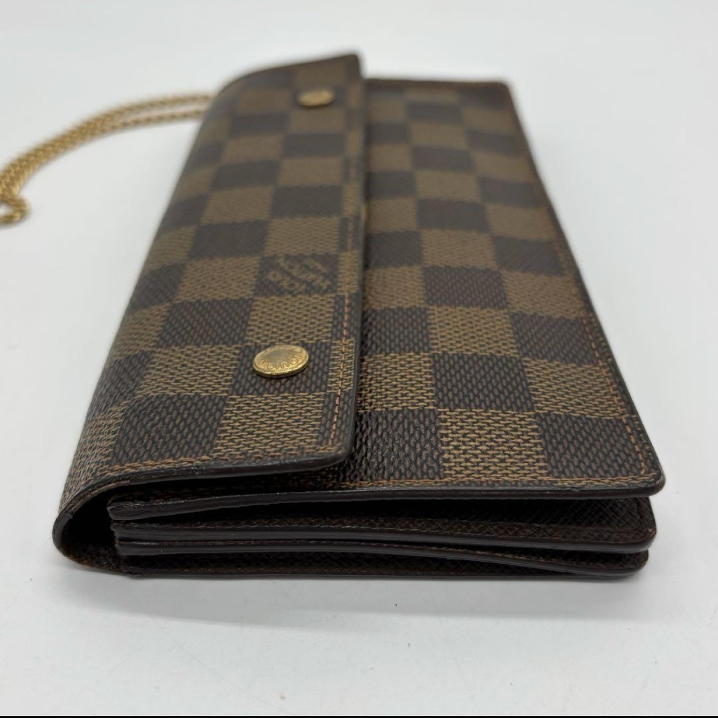 LOUIS VUITTON Louis Vuitton N60002 Porte-Feuil Cordion with Chain Strap Wallet