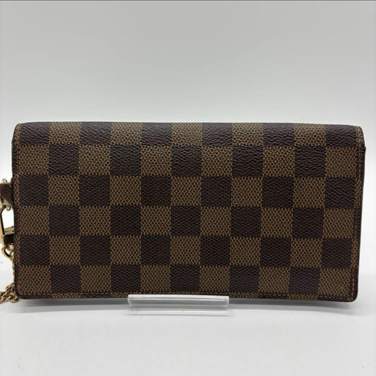 LOUIS VUITTON Louis Vuitton N60002 Porte-Feuil Cordion with Chain Strap Wallet