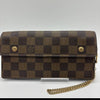 LOUIS VUITTON Louis Vuitton N60002 Porte-Feuil Cordion with Chain Strap Wallet