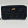FENDI FENDI Fendi Round Zipper Zucca Black Wallet