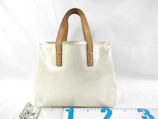 LOUIS VUITTON Vernis Reed PM White Tote Bag