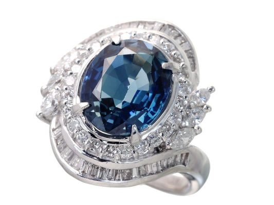 S4.912ct D1.20ct Pt900 13.4g Ring