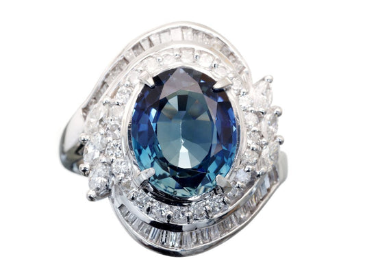 S4.912ct D1.20ct Pt900 13.4g Ring