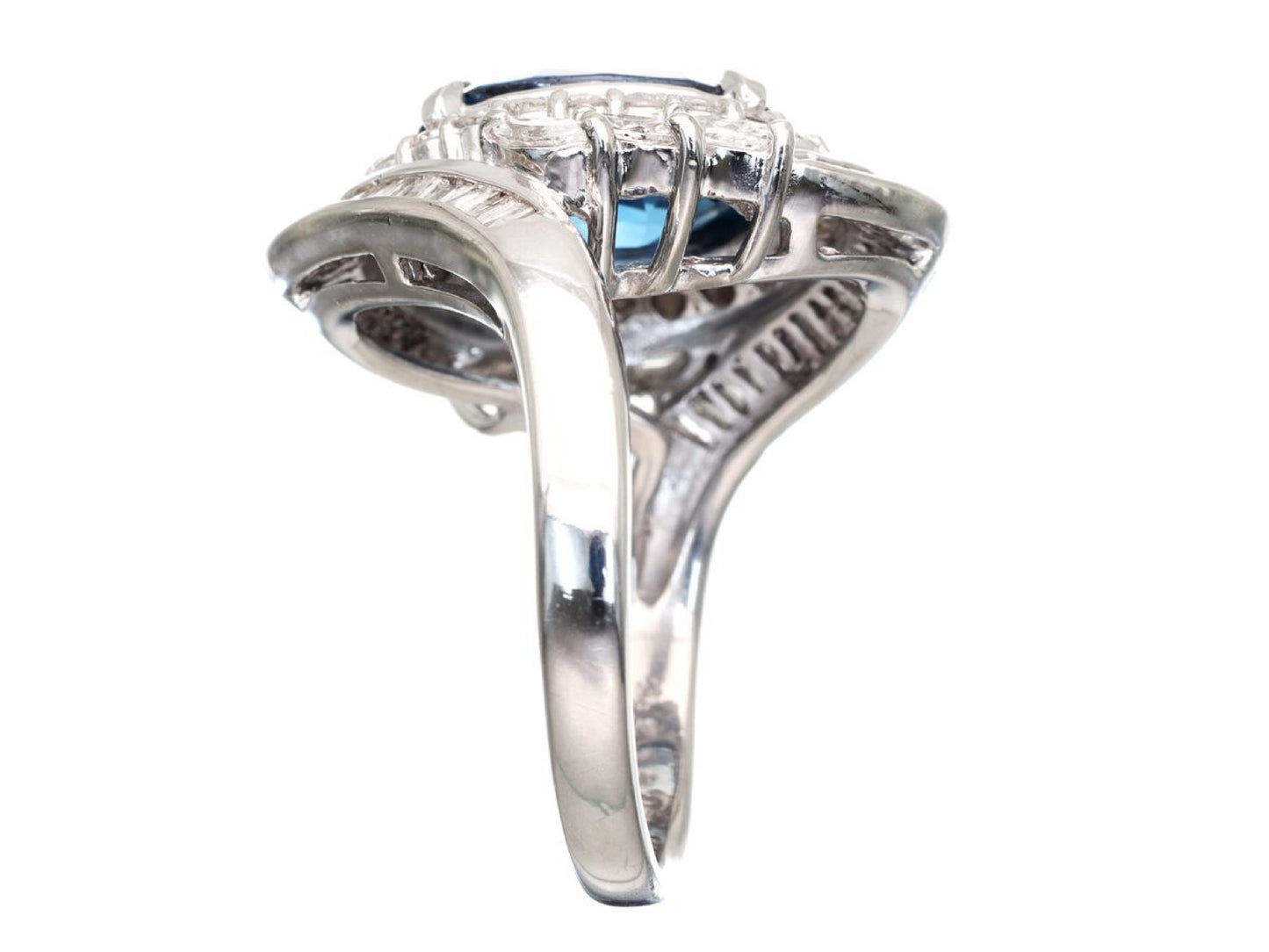 S4.912ct D1.20ct Pt900 13.4g Ring