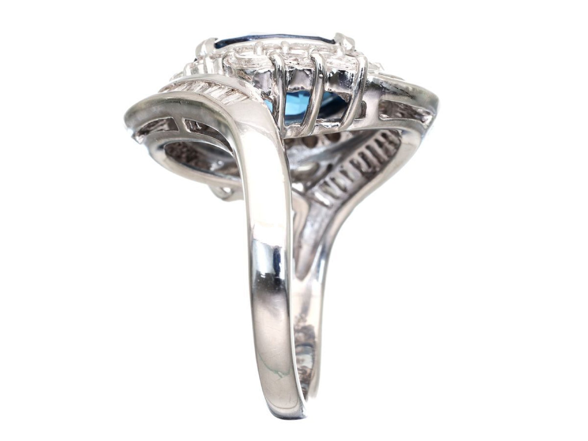 S4.912ct D1.20ct Pt900 13.4g Ring