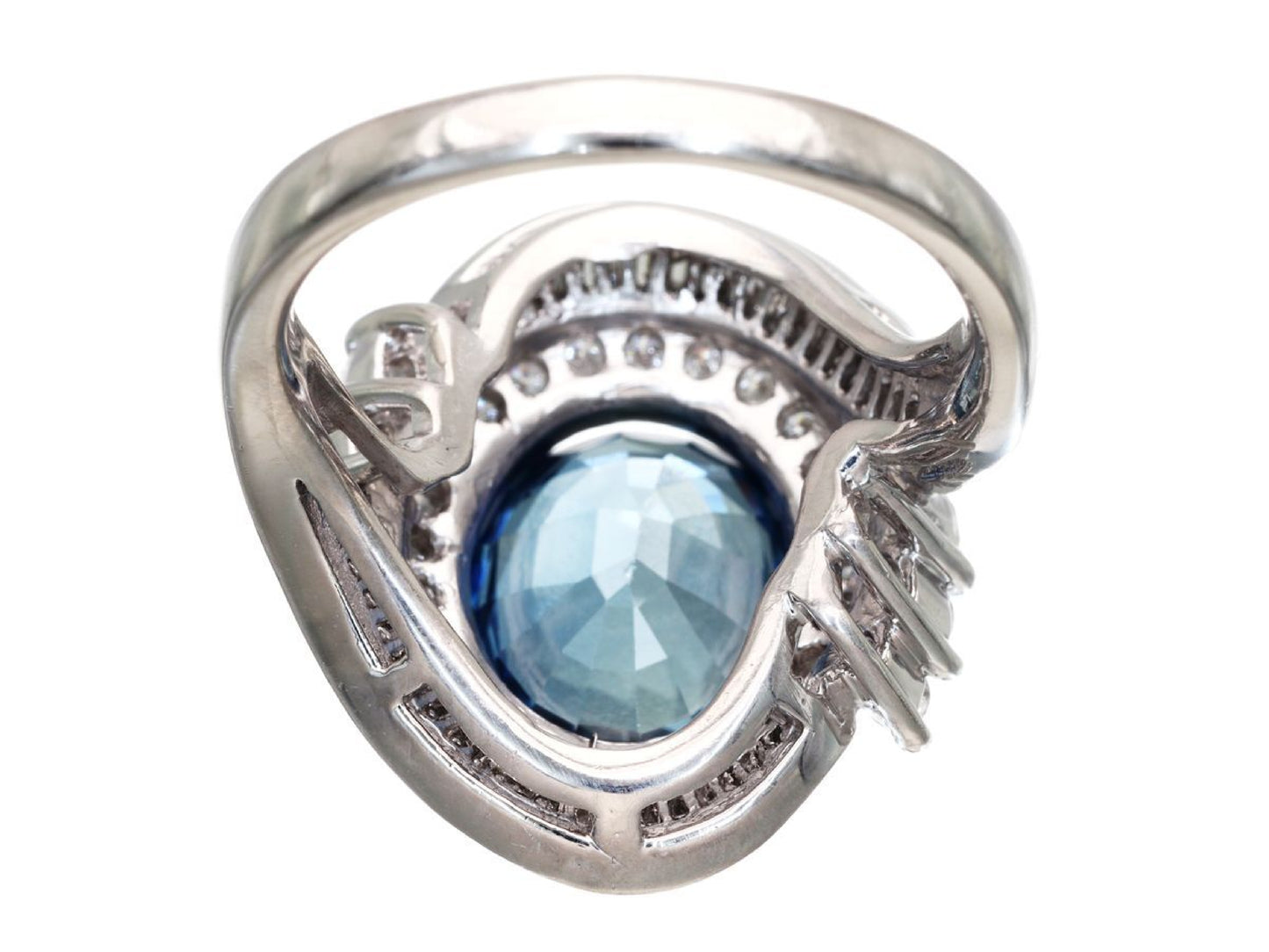 S4.912ct D1.20ct Pt900 13.4g Ring
