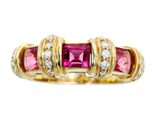 Pink Tourmaline D0.18ct 750 5.8g Ring