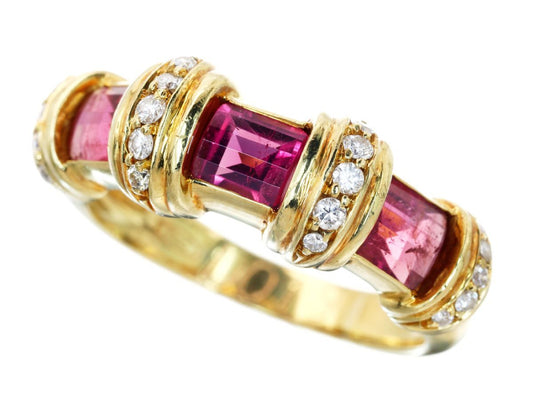 Pink Tourmaline D0.18ct 750 5.8g Ring
