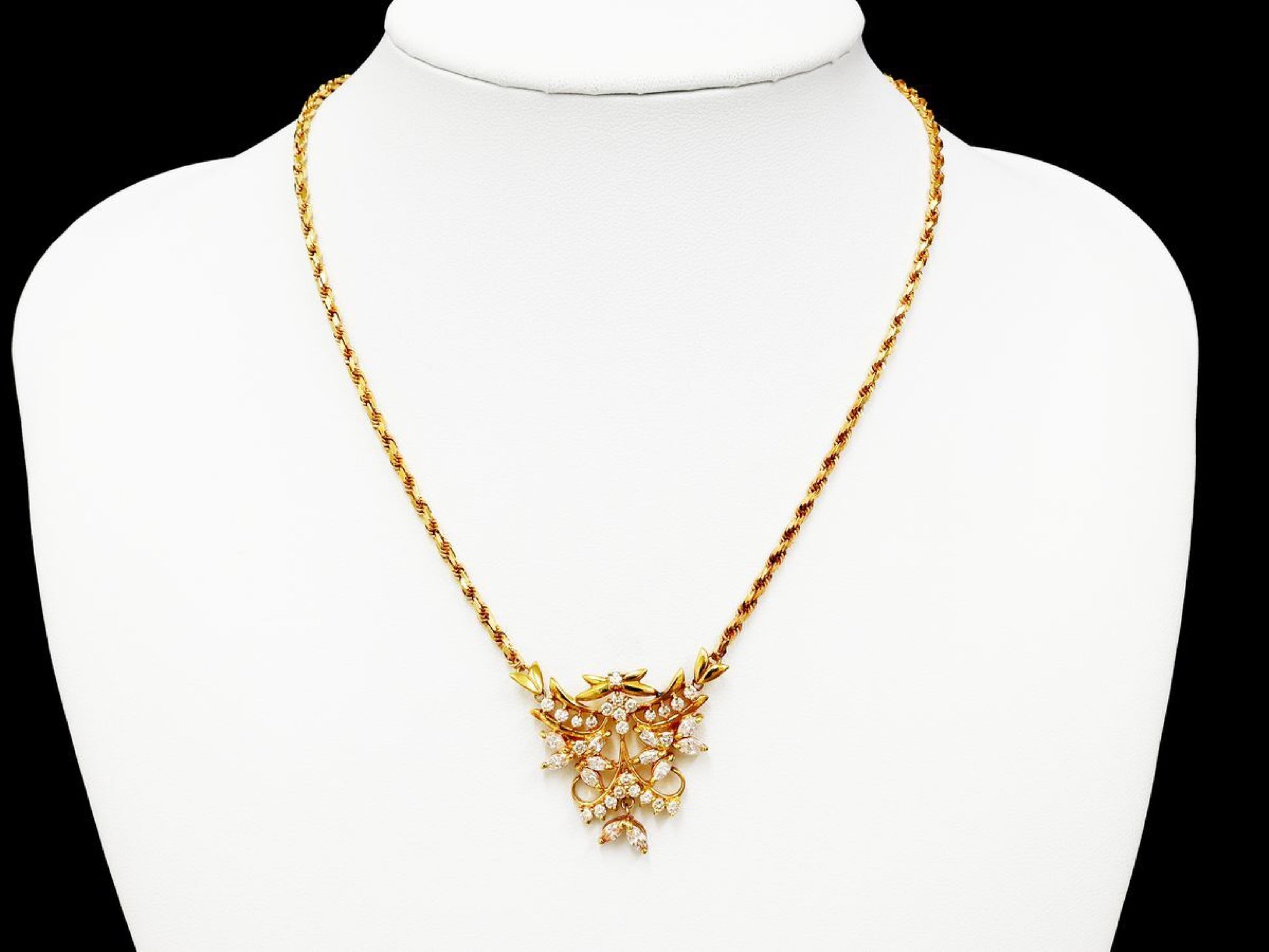 D1.07/0.66ct K18 16.6g Necklace
