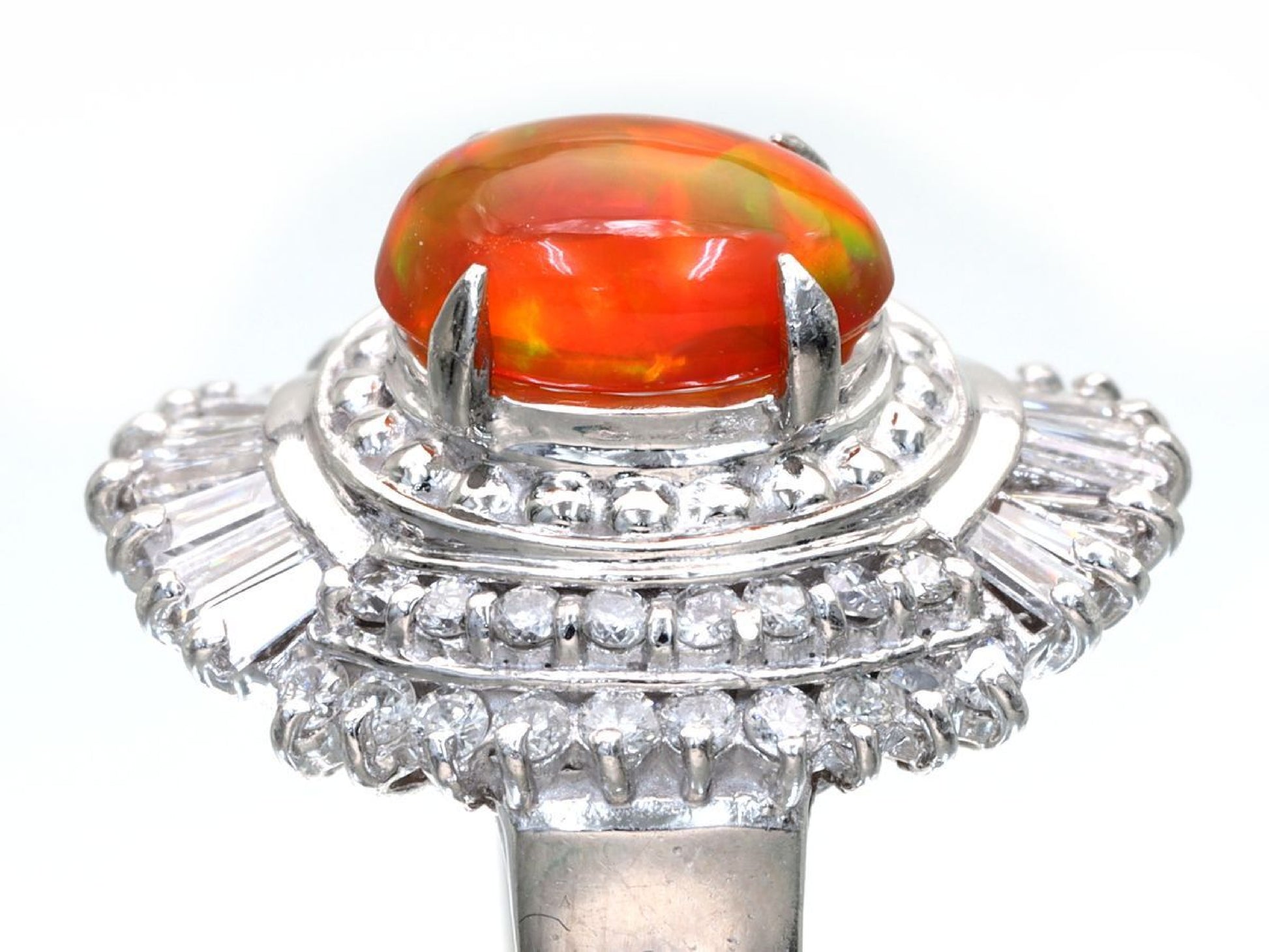 OP0.97ct D0.63ct Pt900 9.0g Ring