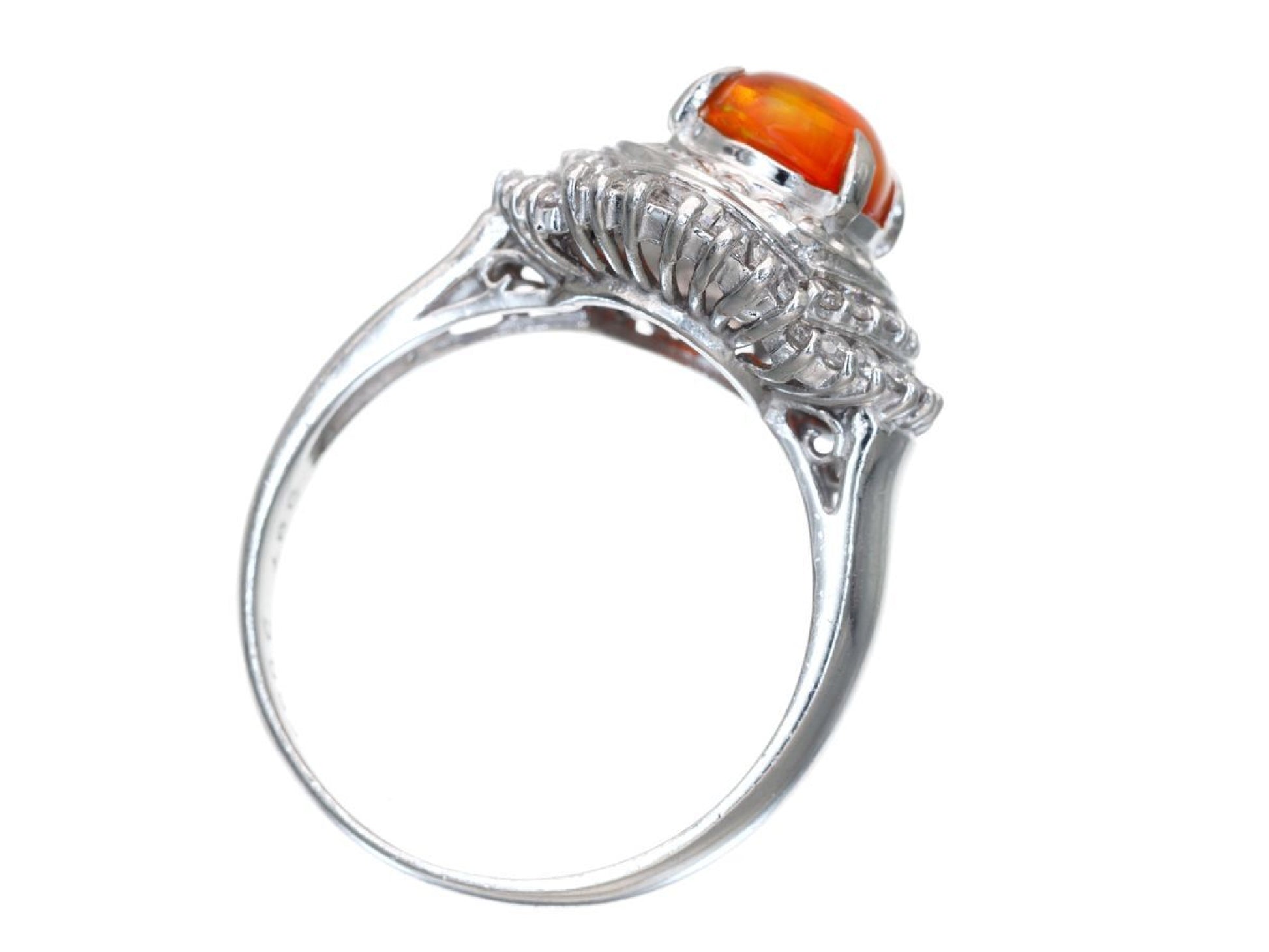 OP0.97ct D0.63ct Pt900 9.0g Ring