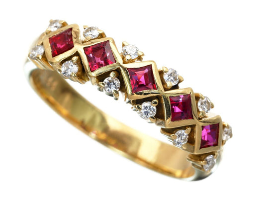 R0.44ct D0.20ct K18 4.2g Ring