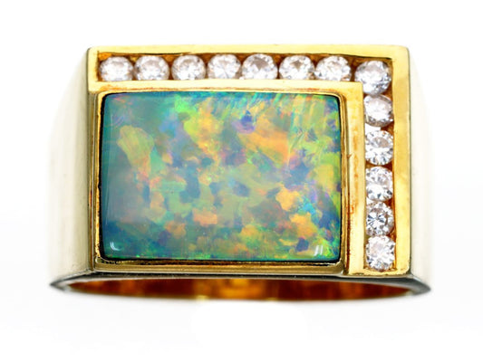 Opal Diamond 750 8.4g Ring