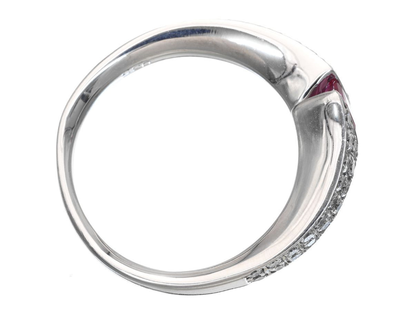 PS0.41ct D0.35ct Pt900 7.2g Ring