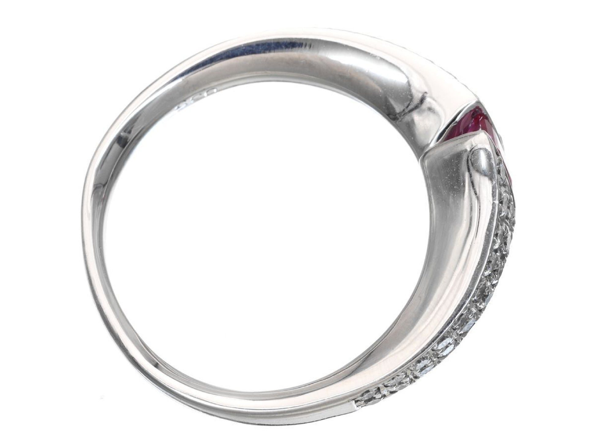 PS0.41ct D0.35ct Pt900 7.2g Ring