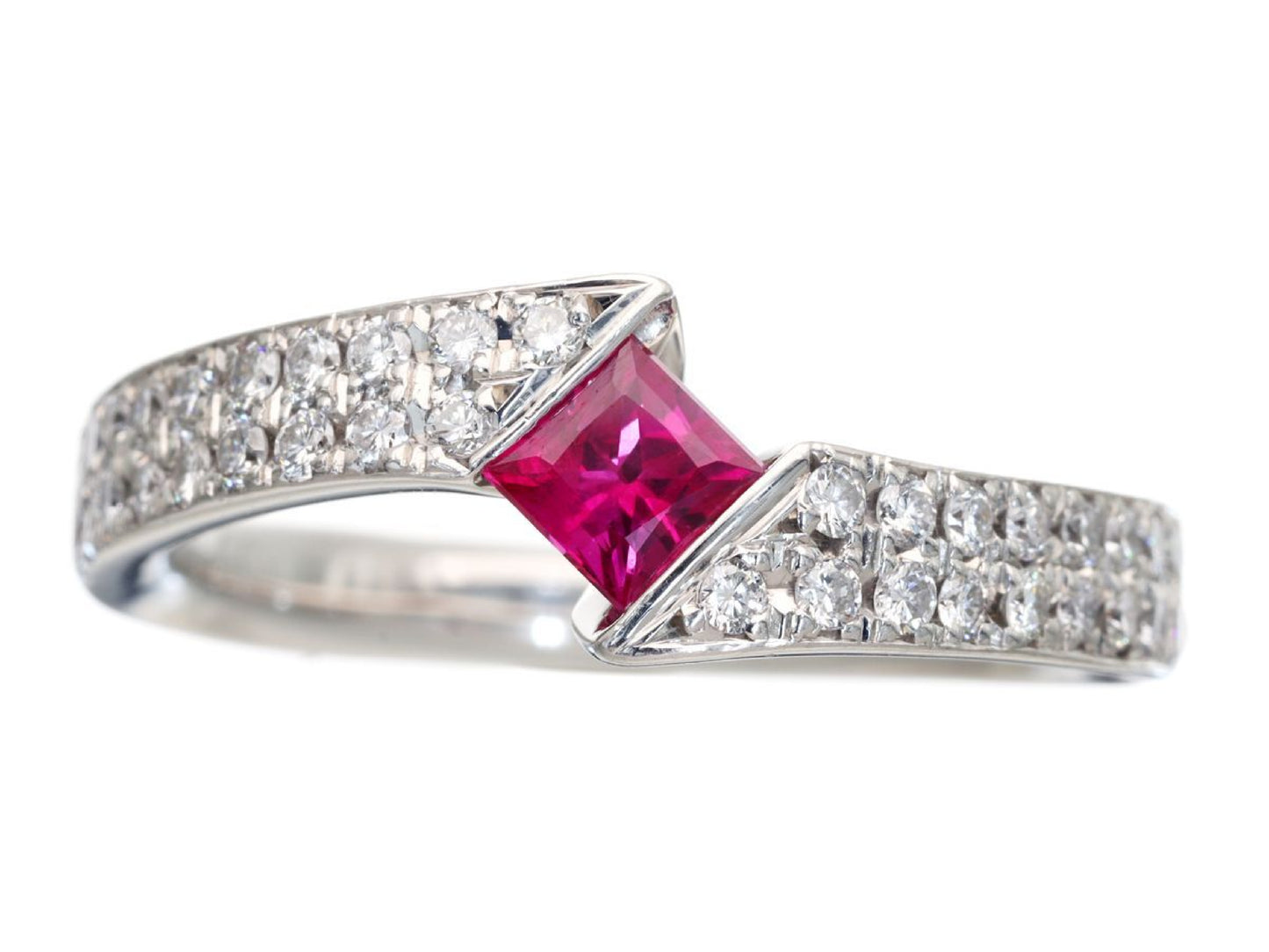 PS0.41ct D0.35ct Pt900 7.2g Ring