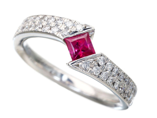 PS0.41ct D0.35ct Pt900 7.2g Ring