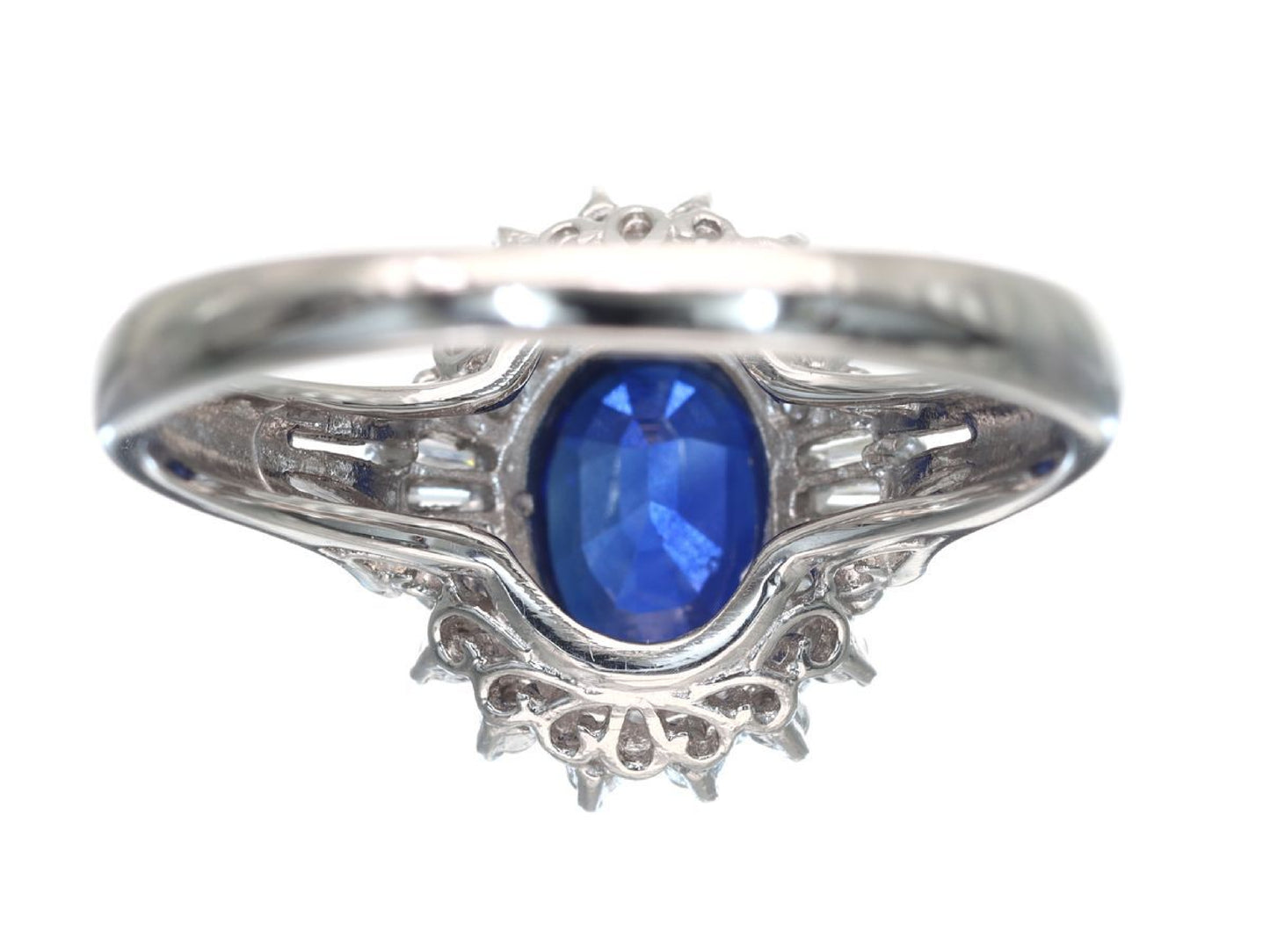 S0.93ct D0.20ct Pt900 4.4g Ring