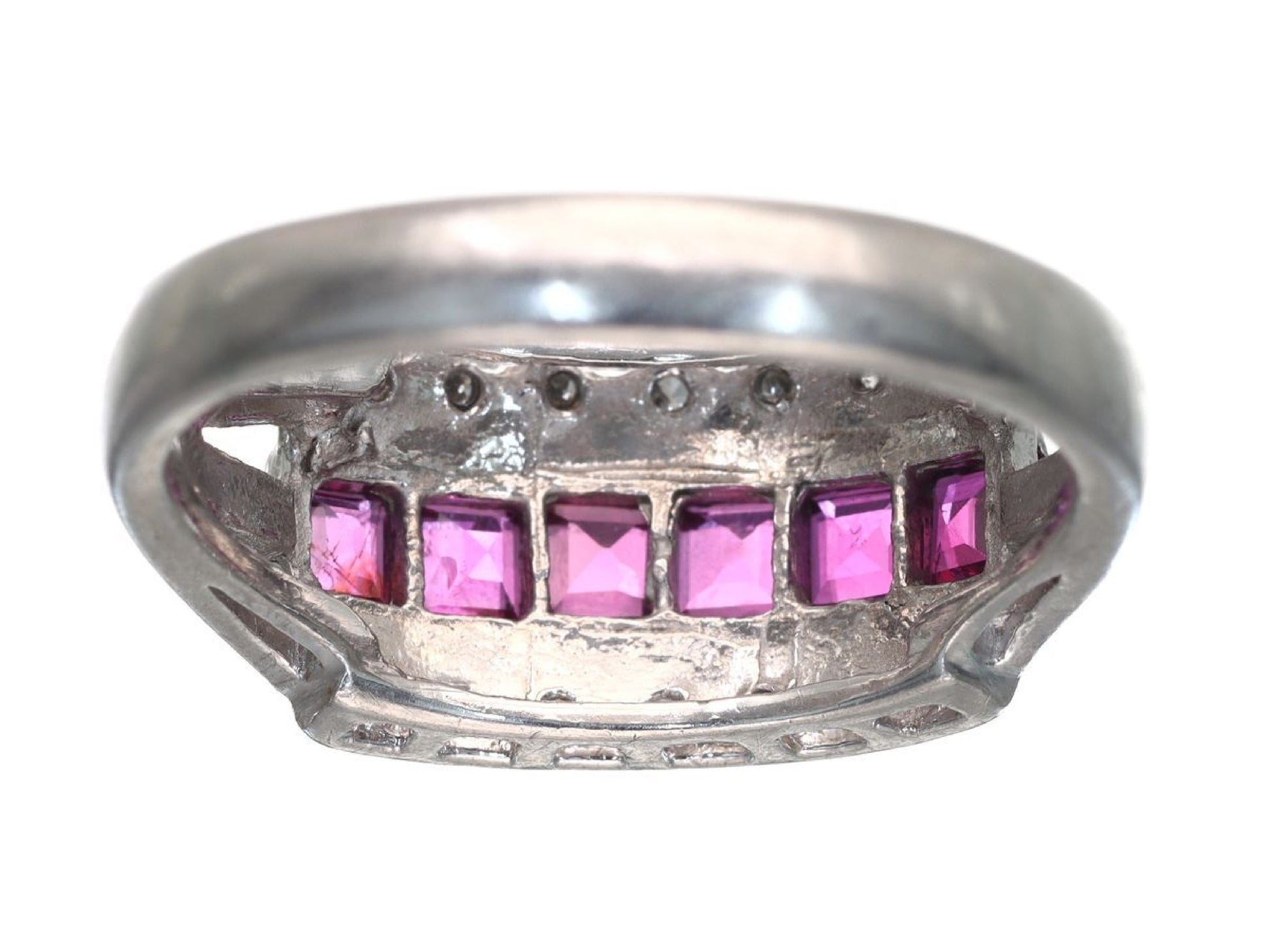 R0.97ct D0.10ct Pt900 6.8g Ring