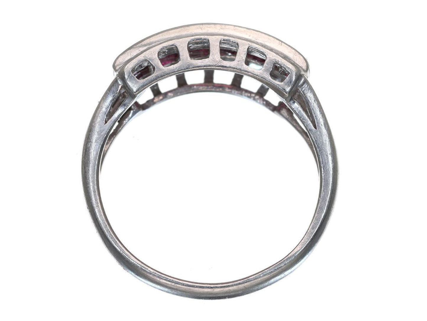 R0.97ct D0.10ct Pt900 6.8g Ring