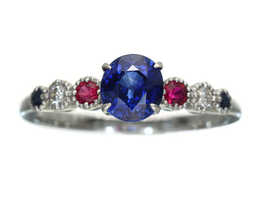 S0.885ct R0.17ct D0.07ct Pt950 2.8g Ring