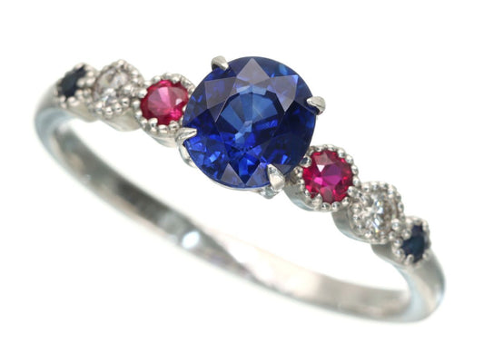 S0.885ct R0.17ct D0.07ct Pt950 2.8g Ring
