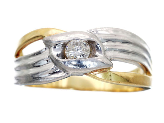 D0.12ct K18/Pt900 3.7g Ring