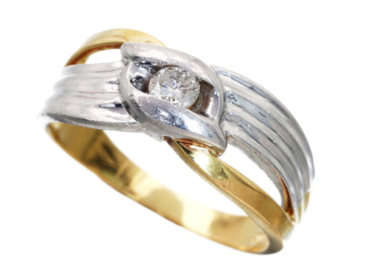 D0.12ct K18/Pt900 3.7g Ring