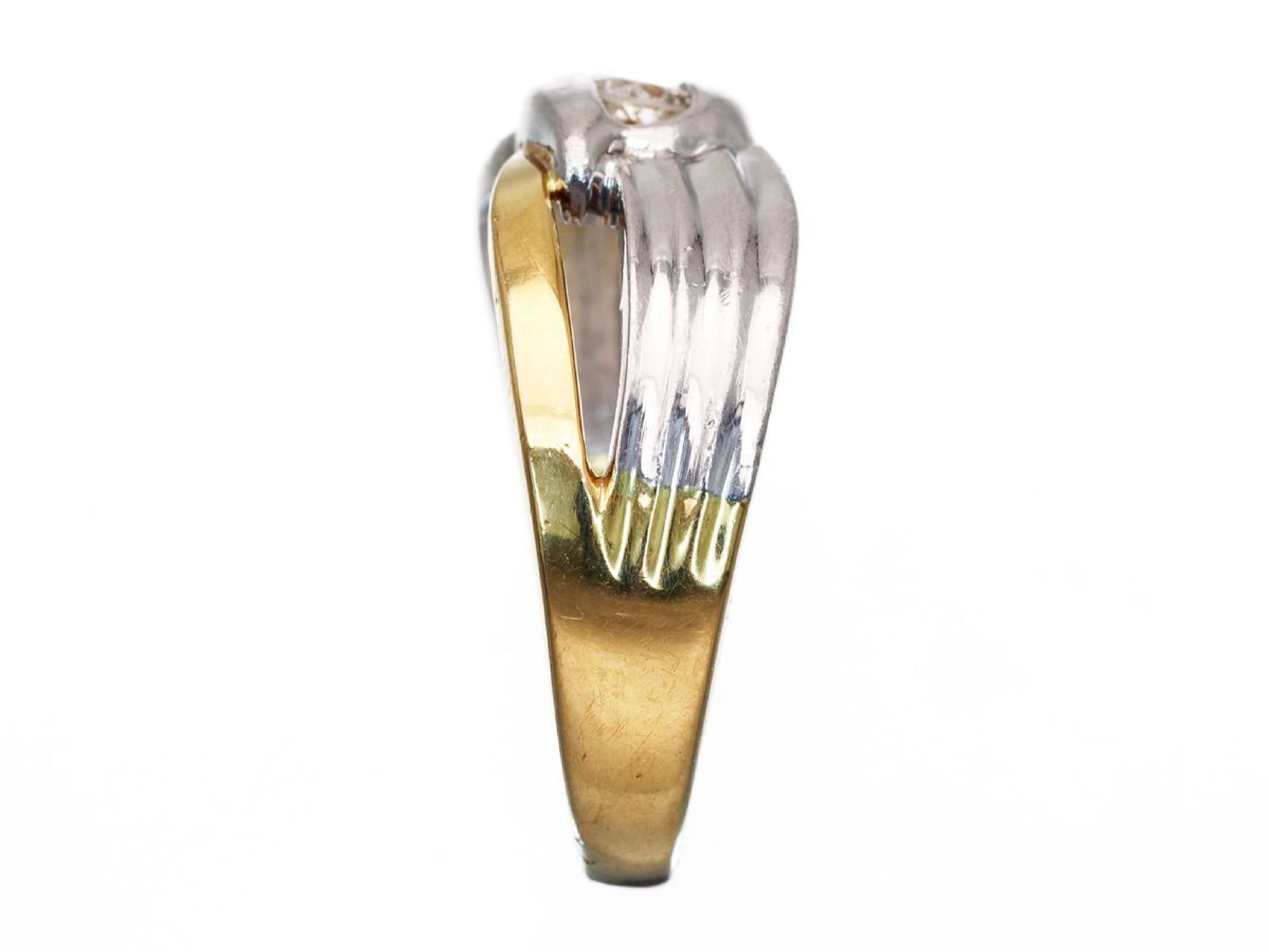 D0.12ct K18/Pt900 3.7g Ring
