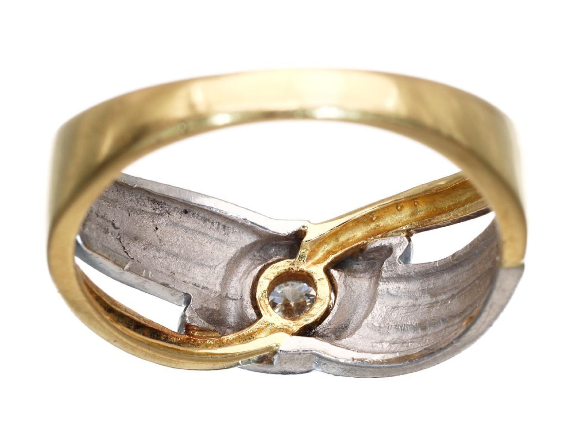 D0.12ct K18/Pt900 3.7g Ring
