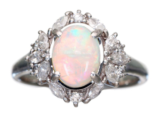 OP1.03ct D0.54ct Pt900 7.0g Ring