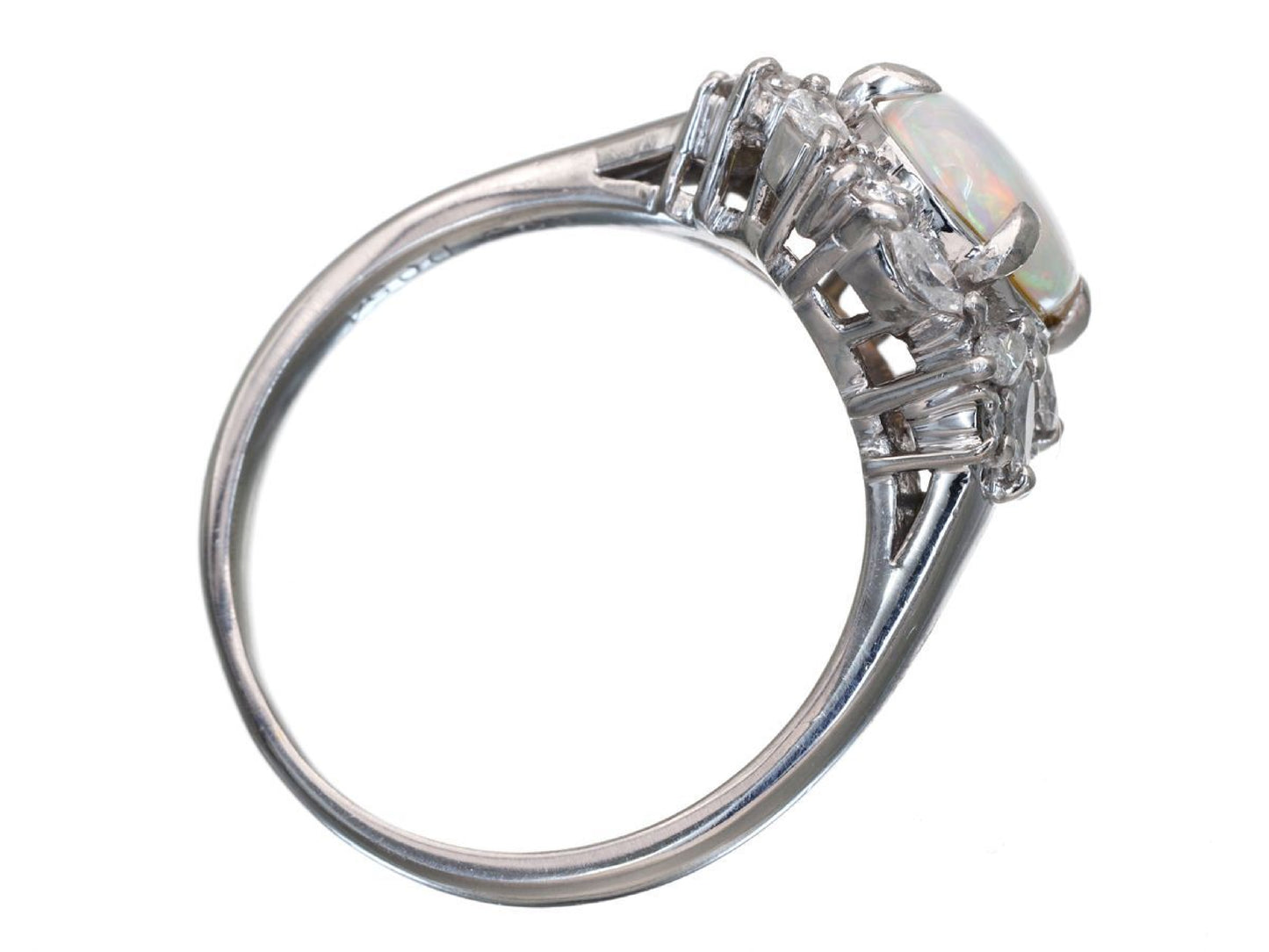 OP1.03ct D0.54ct Pt900 7.0g Ring