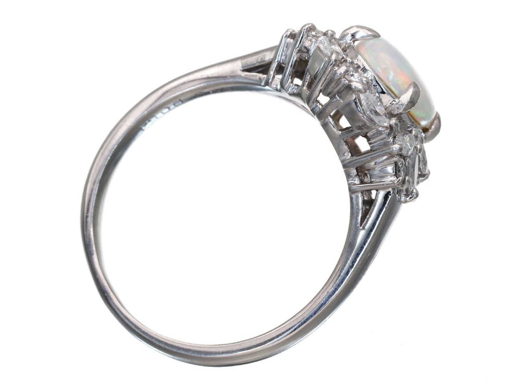 OP1.03ct D0.54ct Pt900 7.0g Ring