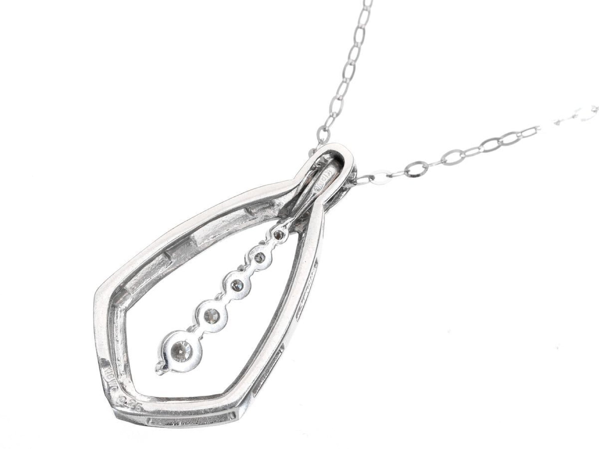 D0.25ct K18WG 4.1g Necklace