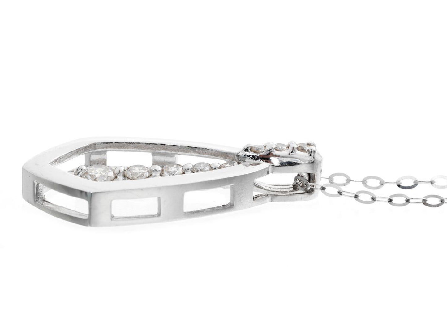 D0.25ct K18WG 4.1g Necklace